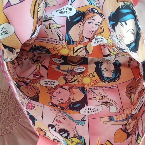 Este Lauder Liechtenstein Pink Polka Dot Tote and Cosmetic Bag. Like New! - Picture 5 of 8